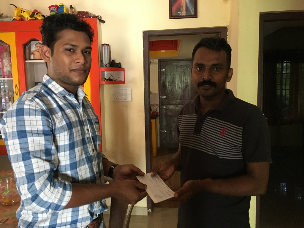 Aabasoft Charity and Nature Club Donation for Alex Francis